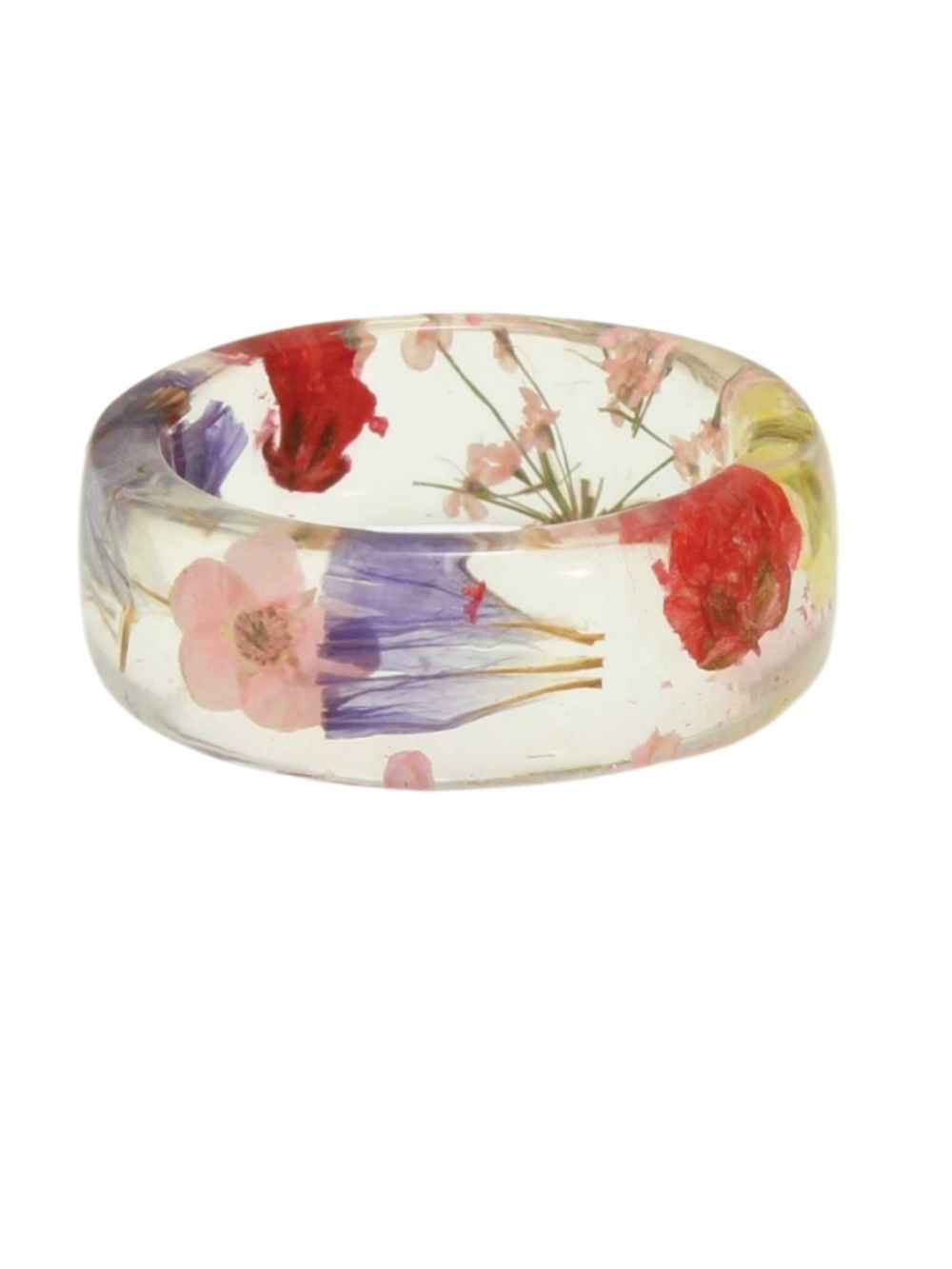 NEW! Pressed Flower Clear Resin Ring